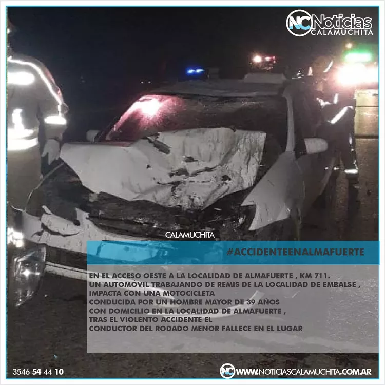 Domingo . Accidente en ALMAFUERTE