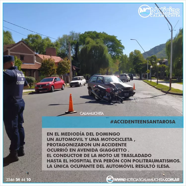 Domingo . Accidente en Santa Rosa