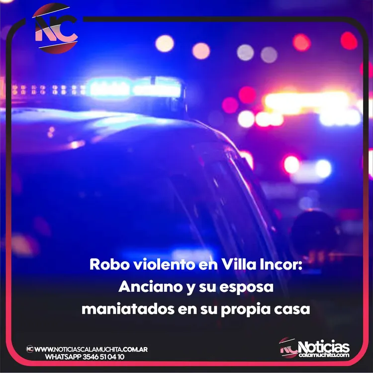 Robo violento en Villa Incor  Anciano y su esposa maniatados en su propia casa
