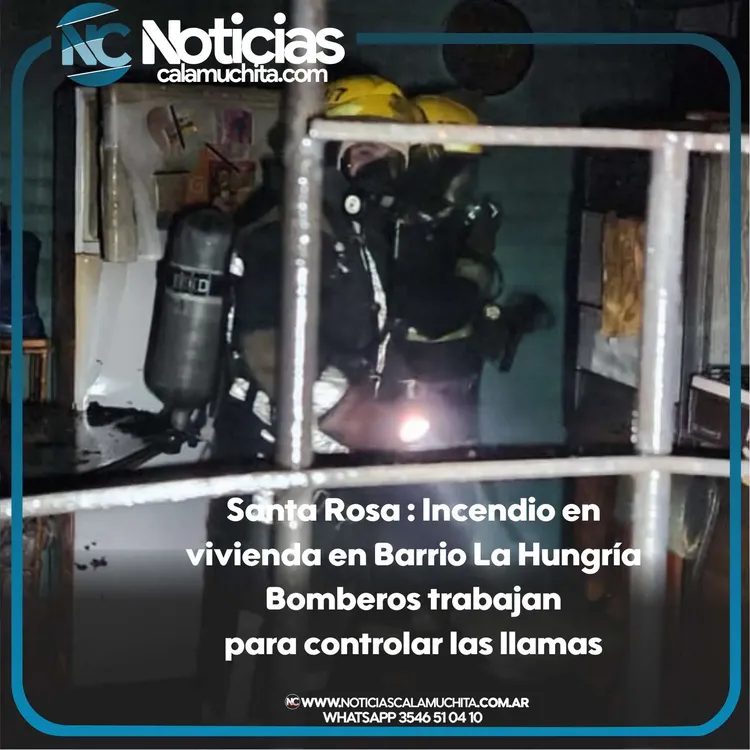 Santa Rosa Incendio en vivienda en Barrio La Hungría Bomberos trabajan para controlar las llamas