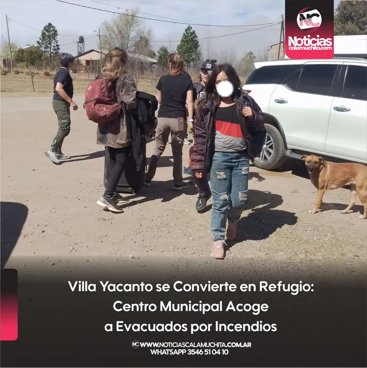 Villa Yacanto se Convierte en Refugio Centro Municipal Acoge a Evacuados por Incendios