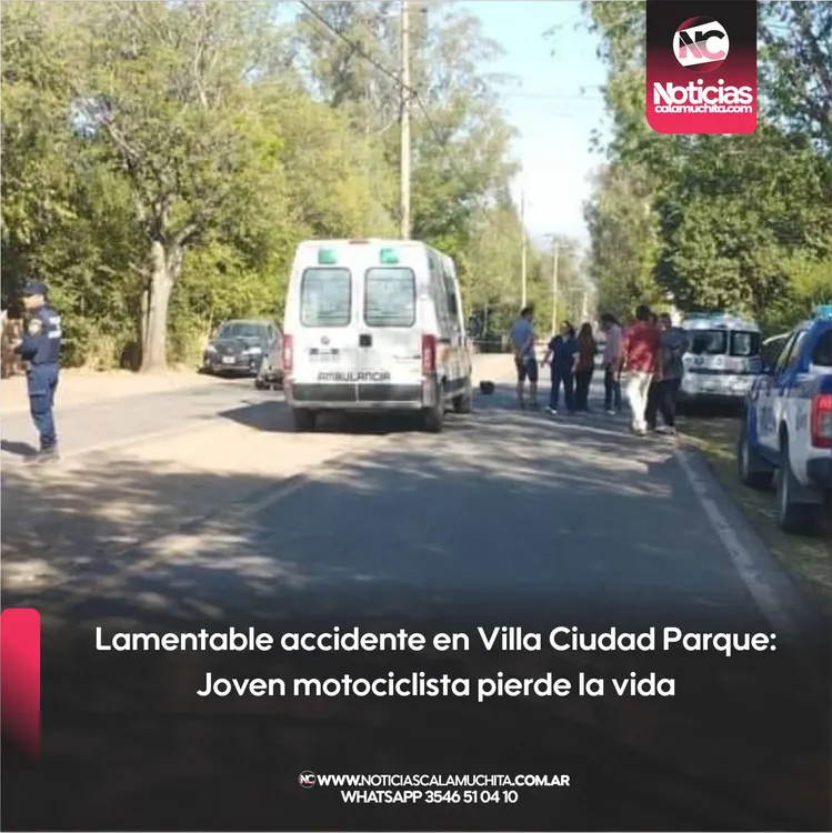 Lamentable accidente en Villa Ciudad Parque  Joven motociclista pierde la vida