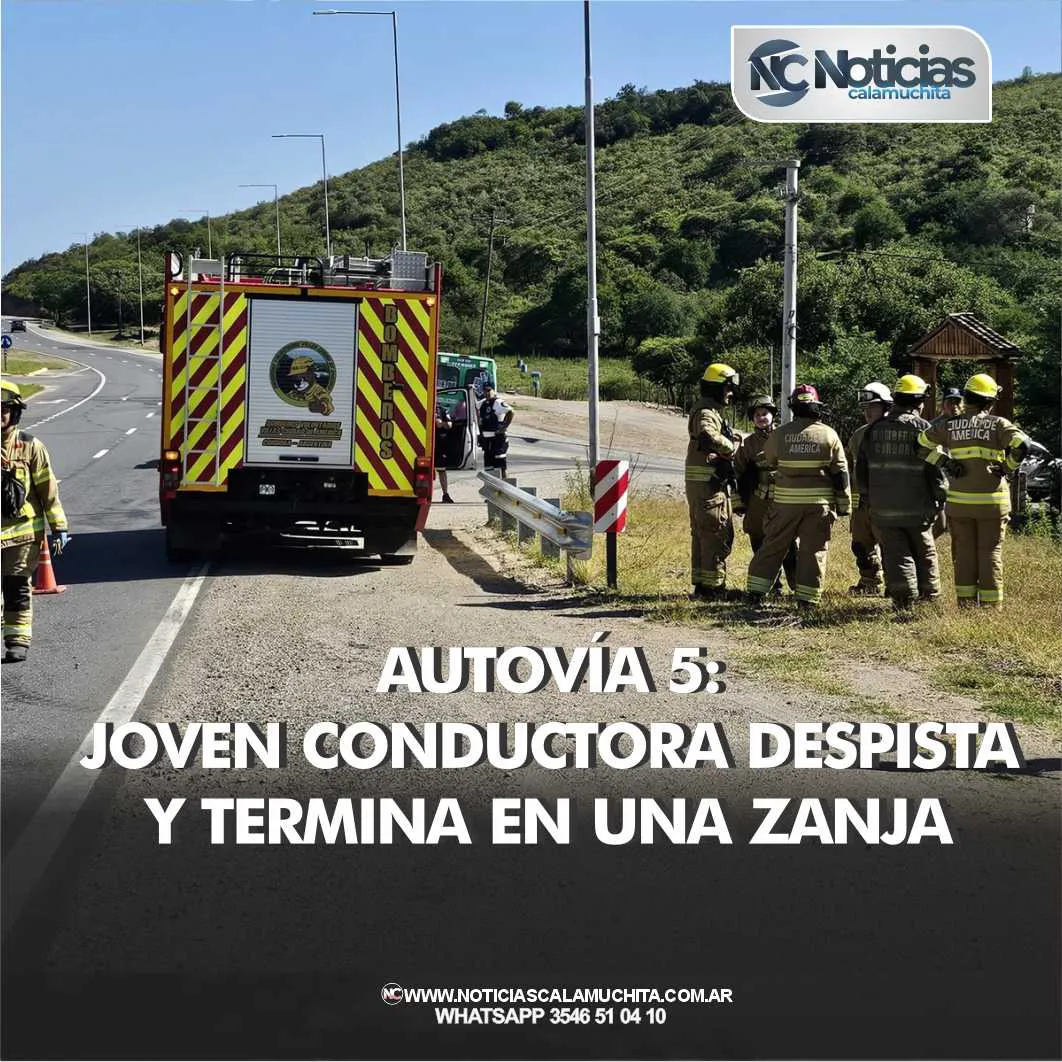 Autovía 5  Joven conductora despista y termina en una zanja