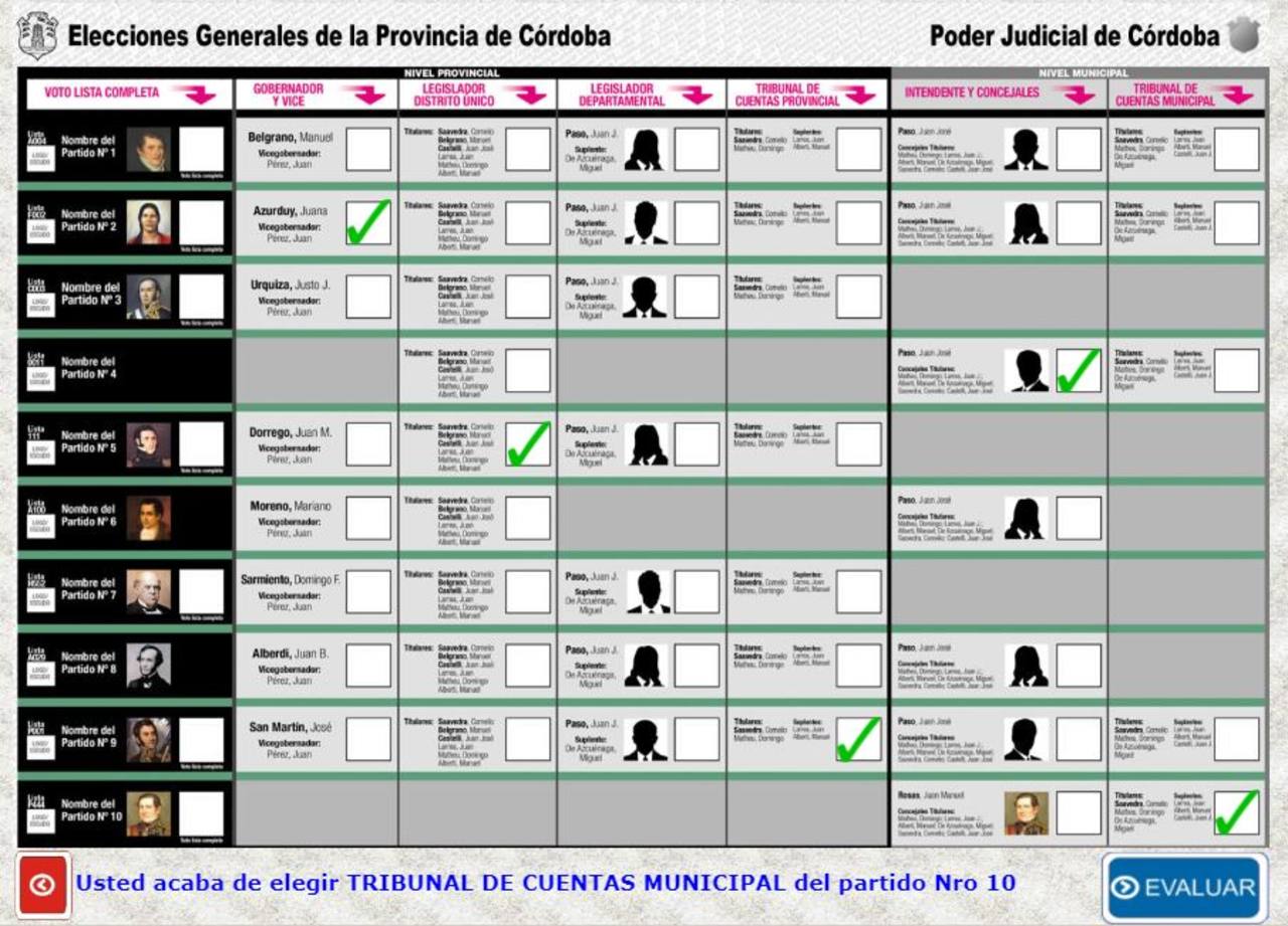 boleta elecciones