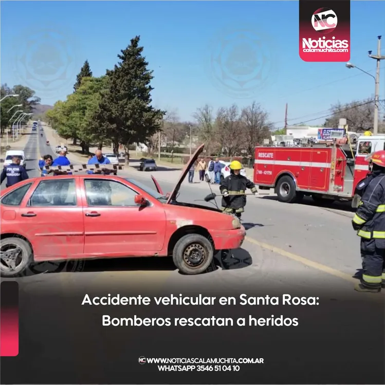 Accidente vehicular en Santa Rosa Bomberos rescatan a heridos