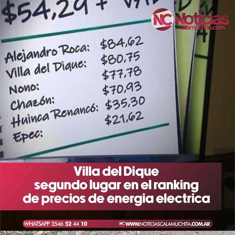 Electricidad Villa del dique