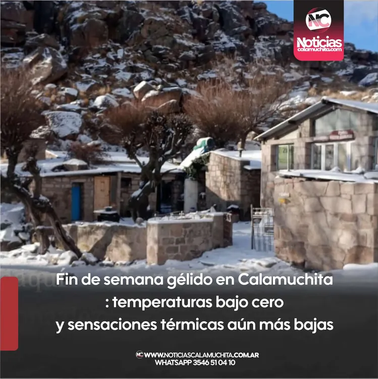 Fin de semana gélido en Córdoba temperaturas bajo cero y sensaciones térmicas aún más bajas