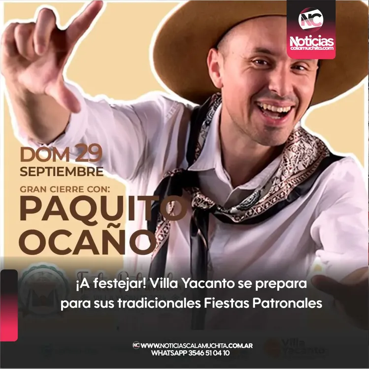 ¡A festejar! Villa Yacanto se prepara para sus tradicionales Fiestas Patronales