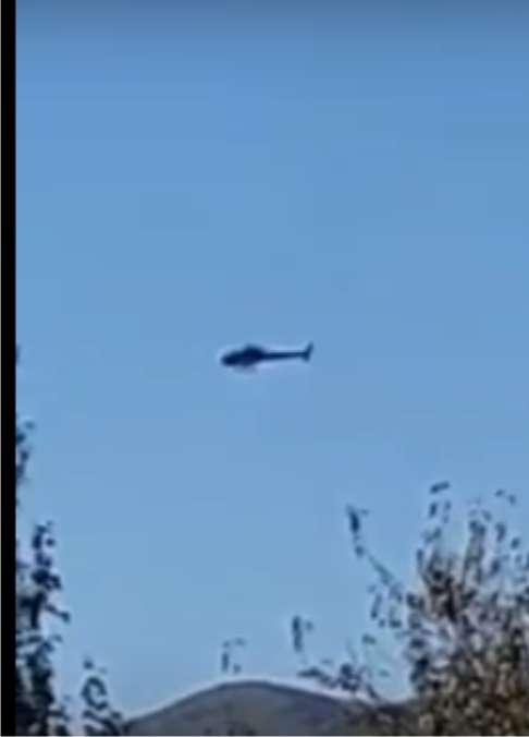 Helicoptero sobre Calamuchita