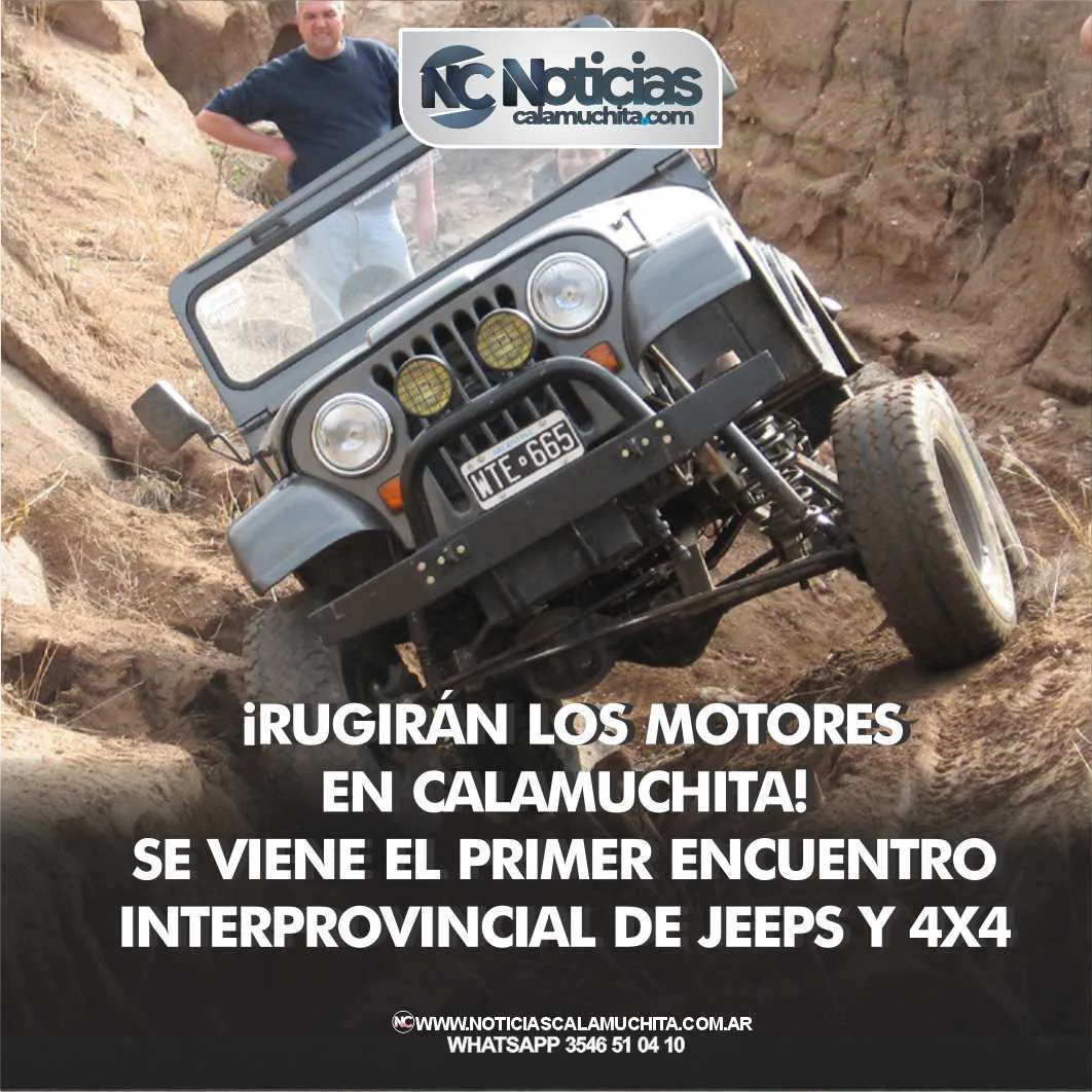 ¡Rugirán los motores en Calamuchita! Se viene el Primer Encuentro Interprovincial de Jeeps y 4x4