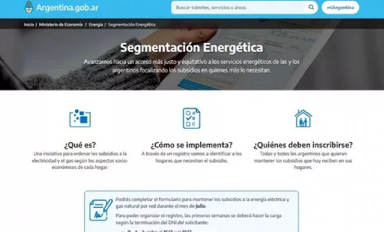 Subsidios gas luz